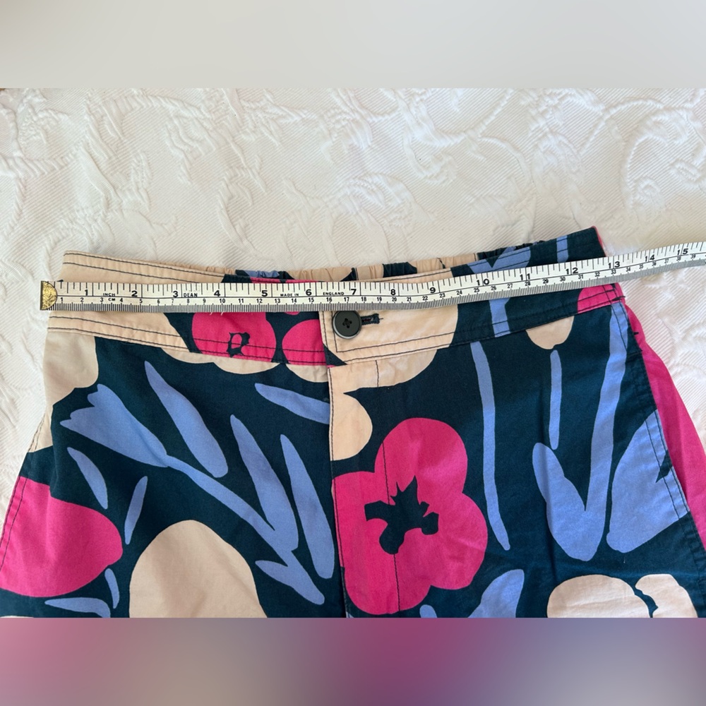 Marimekko Blue Beige Pink Floral Patterned Pants XS - Picture 8 of 11